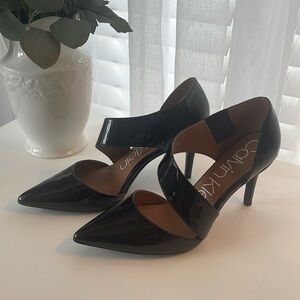 Calvin Klein black pumps with strap. Size 8.5